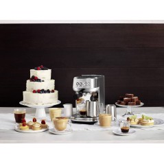 Sage SES500BSS4EEU1 the Bambino Plus Espresso Machine - Premium Brushed Stainless Steel/Gray for Perfect Coffee Creations!